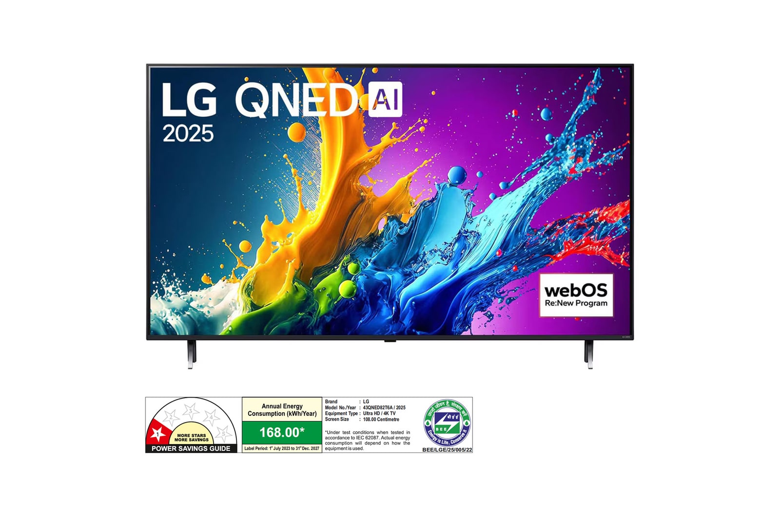 LG 43QNED82T6A QNED front view