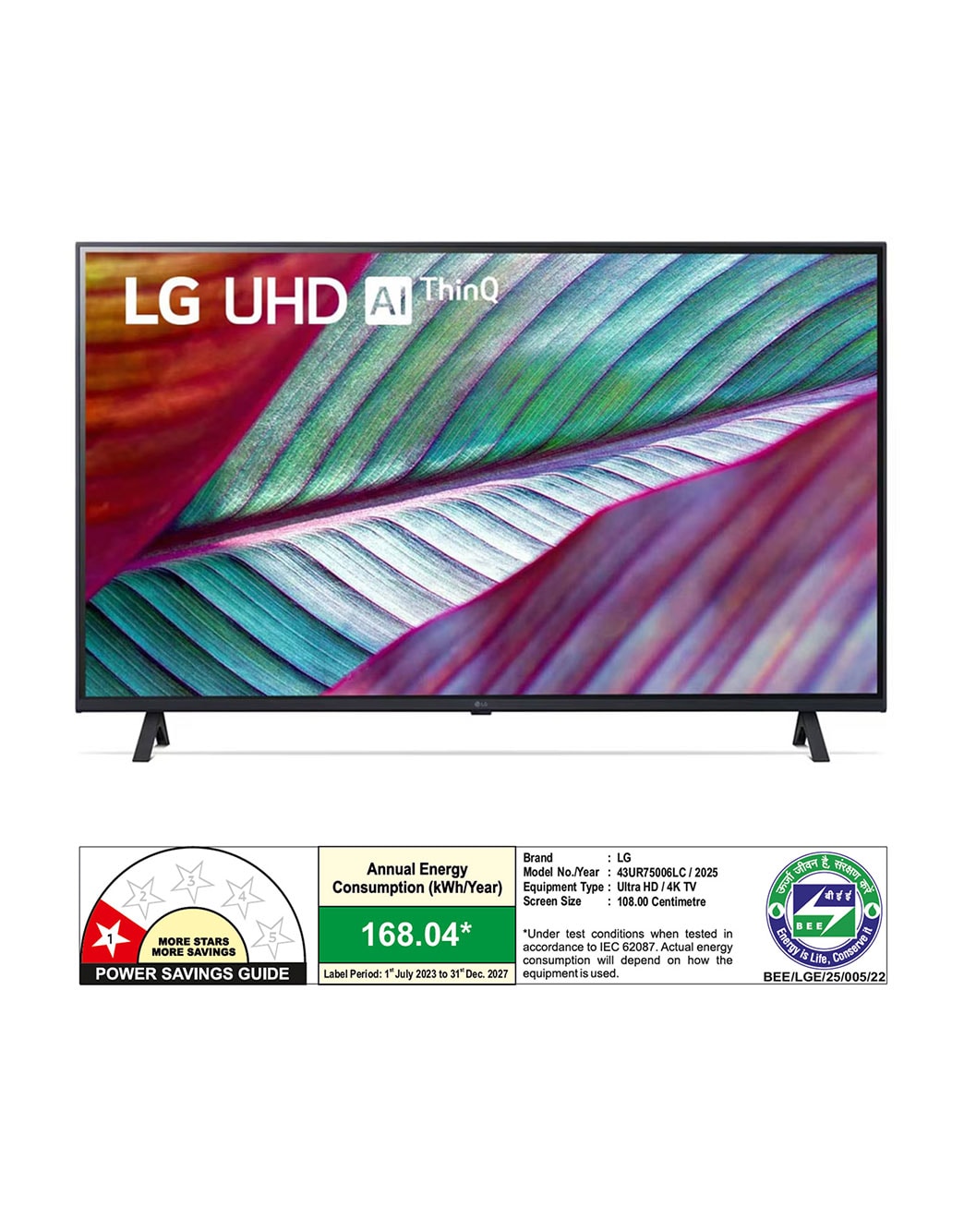 Shop 108 cm (43 inch) UHD AI TV - 43UR75006LC | LG IN