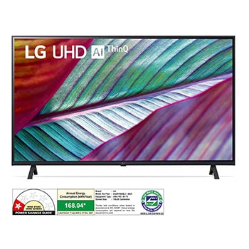 LG 43UR75506LC 4K UHD TVs front view