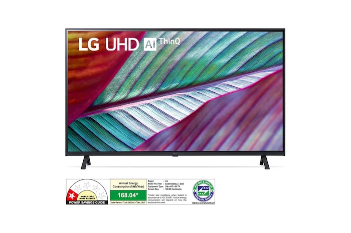 LG 43UR75506LC 4K UHD TVs front view
