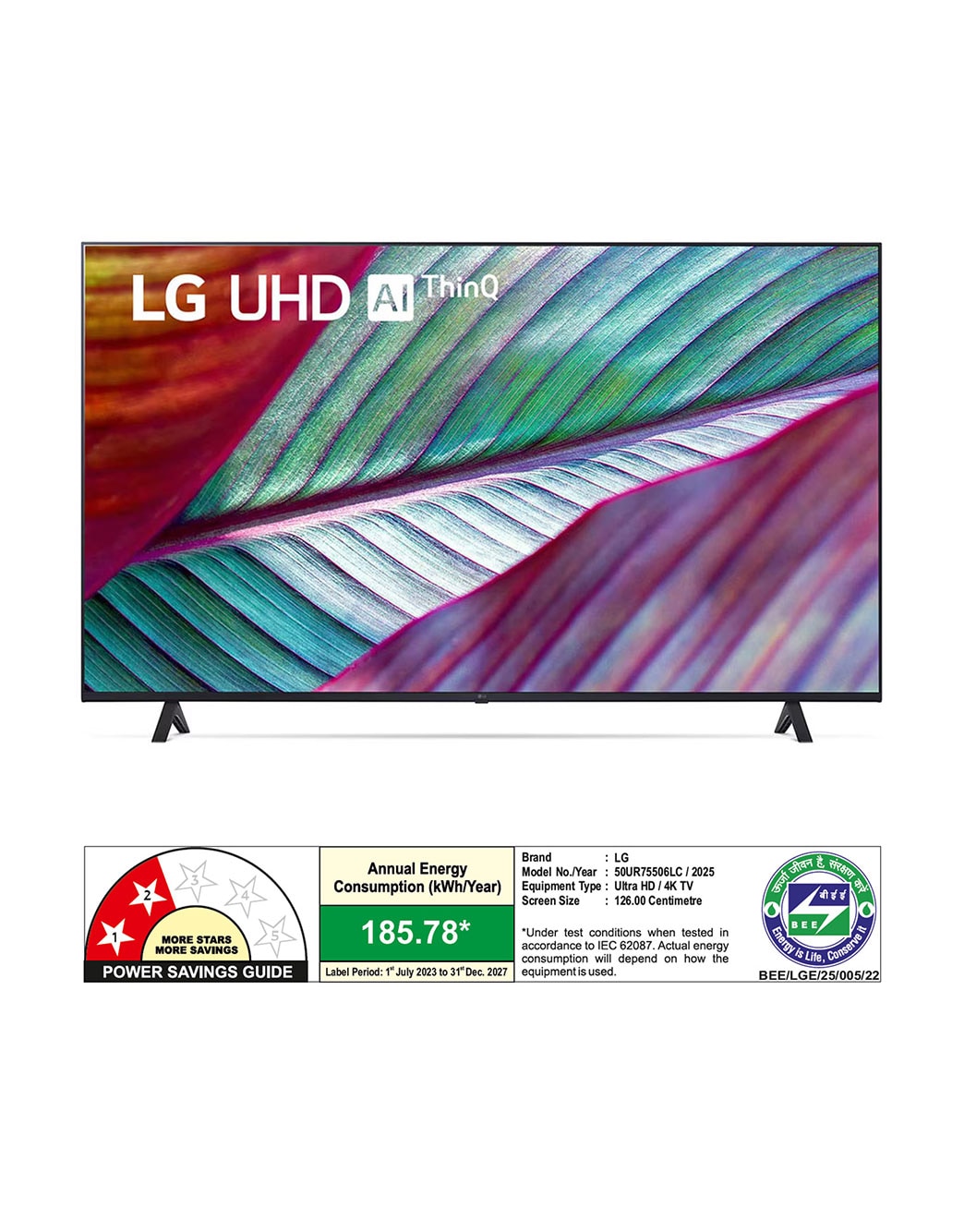 Buy 126cm (50 inch) 4K Smart UHD TV - 50UR75506LC | LG IN