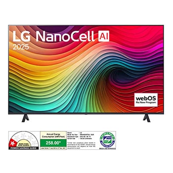 LG 55NANO80T6A NanoCell front view
