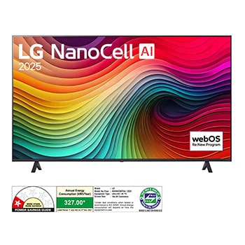 LG 65NANO80T6A NanoCell front view