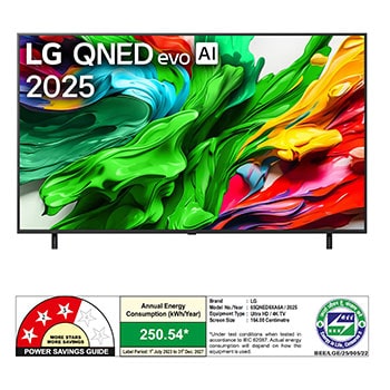 Rear view of LG QNED evo QNED85 TV