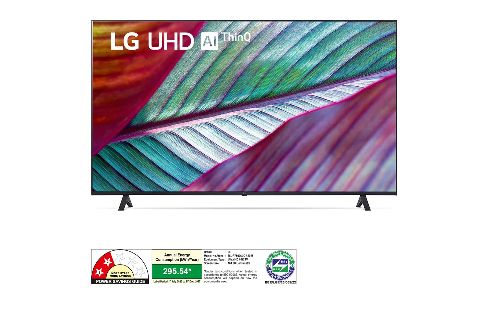 LG 65UR75006LC 4K UHD TVs front view