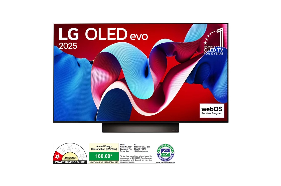 LG OLED48C4XLA OLED front view