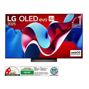 LG OLED55C4XLA OLED evo front view