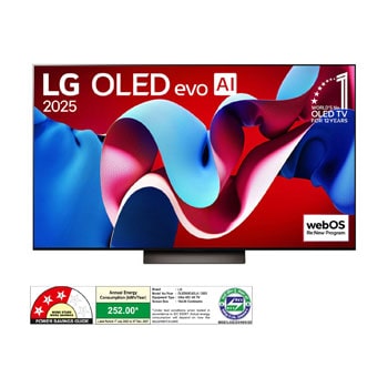 LG OLED65C4XLA OLED evo front view
