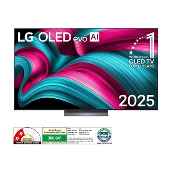 LG OLED77C56LA OLED evo front view