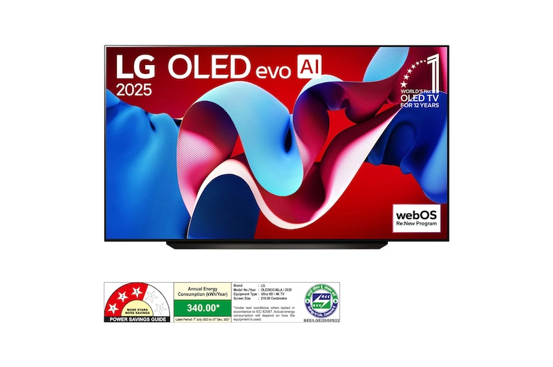 LG OLED83C46LA OLED front view