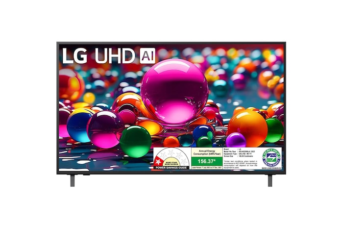 LG 43UA83506LA 4K UHD TVs front view