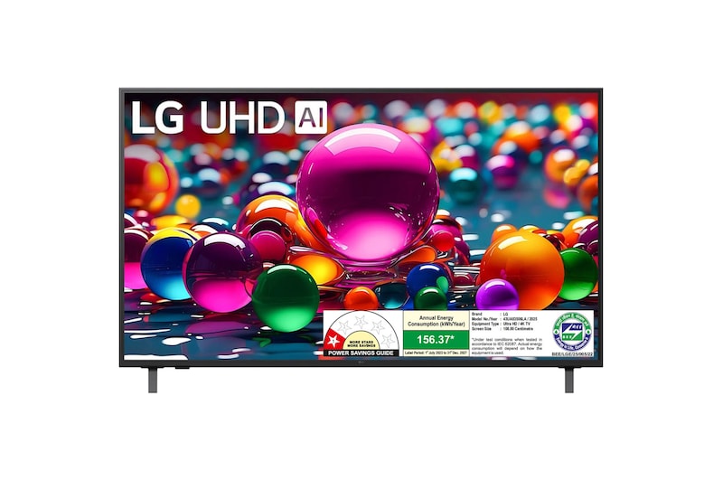 LG 43UA83506LA 4K UHD TVs front view