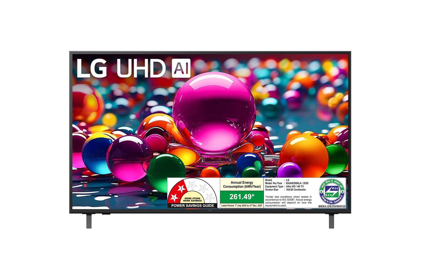 LG 65UA82506LA 4K UHD TVs front view