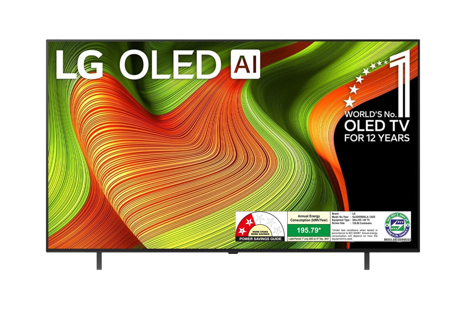 LG OLED55B56LA OLED front view