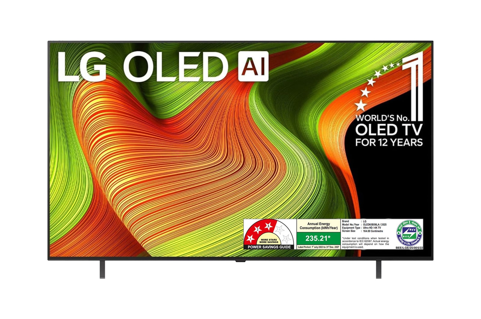 LG OLED65B56LA OLED front view