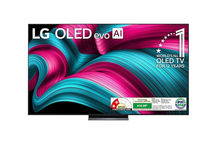 LG OLED83C56LA OLED evo front view