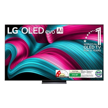 LG OLED83C56LA OLED evo front view
