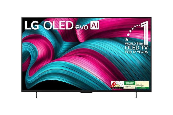 LG OLED48C56LA OLED evo front view