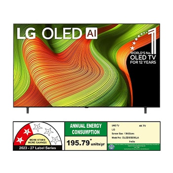 Rear view of LG OLED AI B5 4K Smart TV.