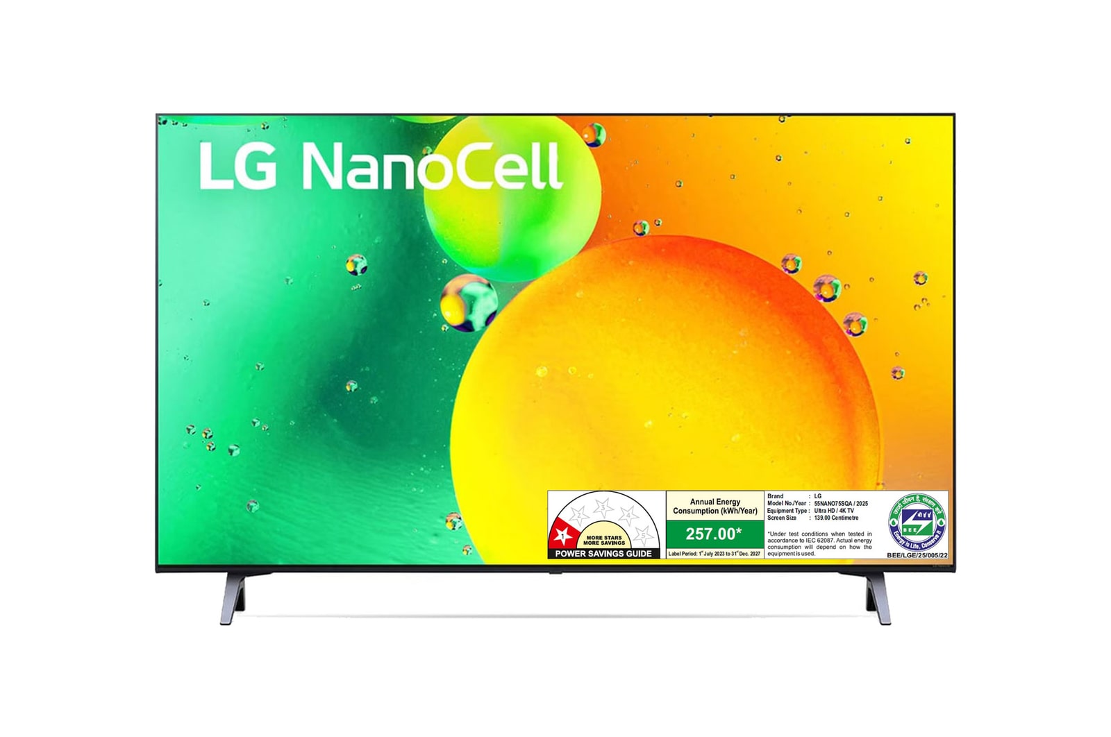 LG 55NANO75SQA NanoCell front view