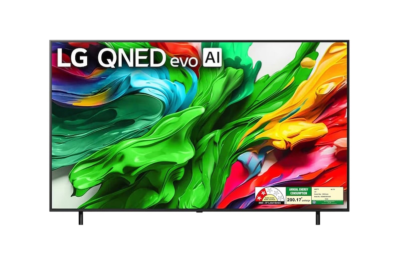 Front view of LG 139cm (55) 4K QNED 8XA MiniLED Smart TV with α8 AI Processor 4K Gen2, FILMMAKER MODE ™, AI Picture Pro with Dolby Vision & Atmos 55QNED8XA6A