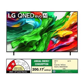 Rear view of LG QNED evo QNED85 TV