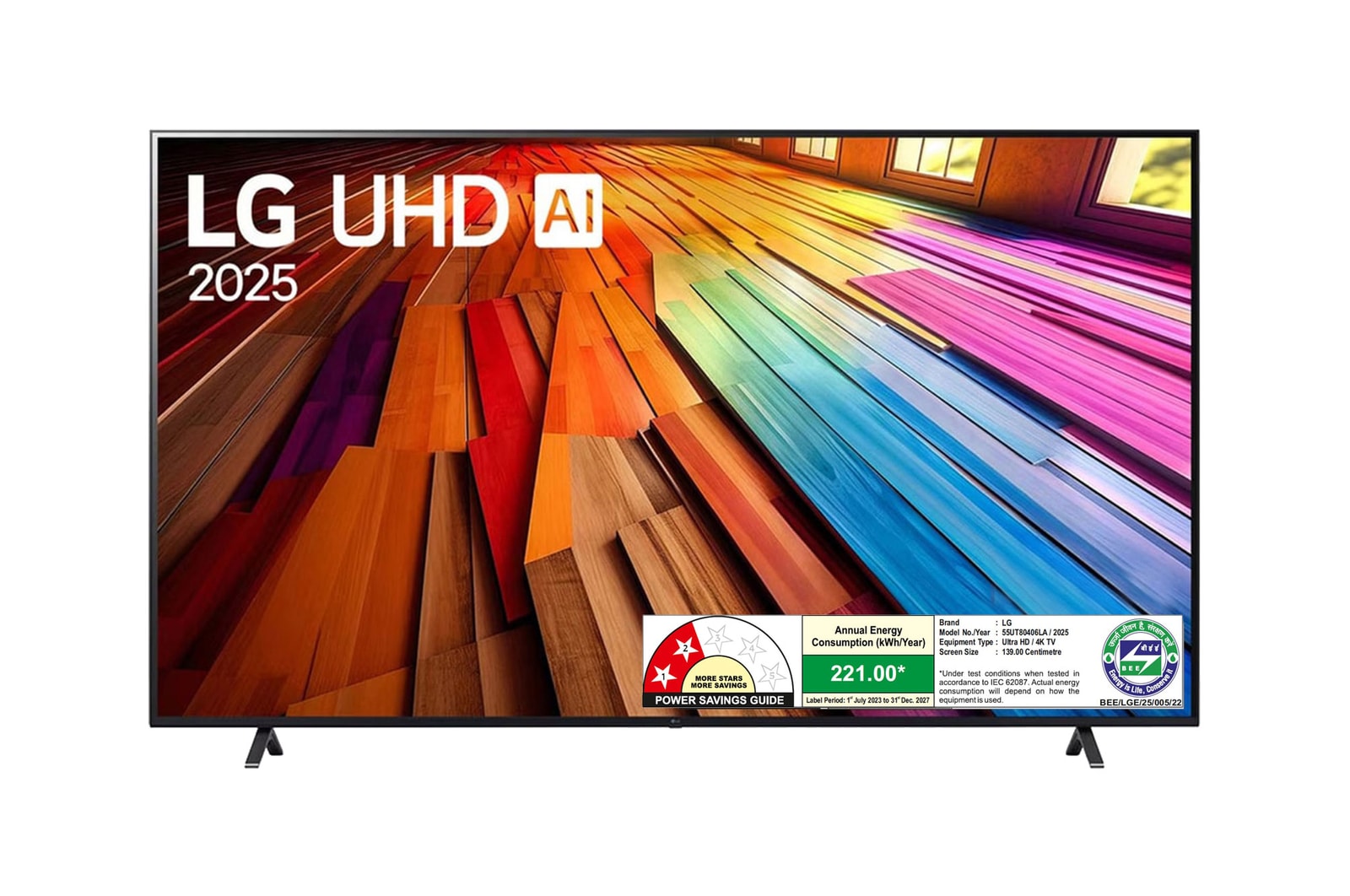 LG 55UT80406LA 4K UHD TVs front view