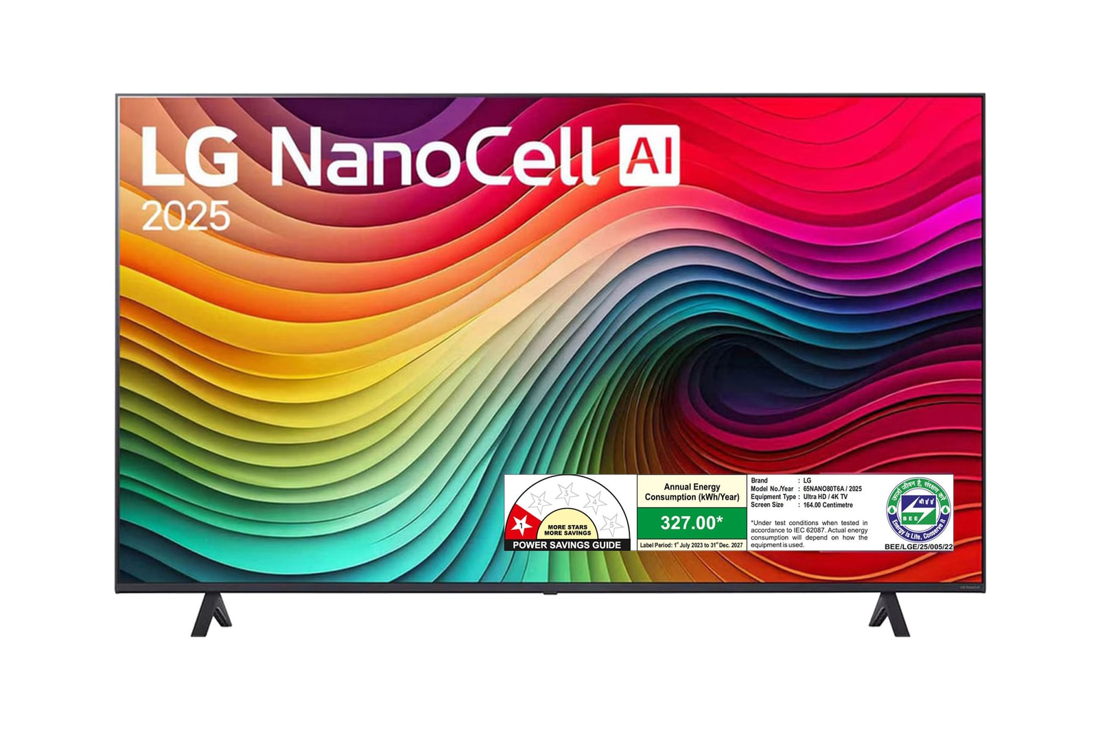 LG 65NANO80T6A NanoCell front view