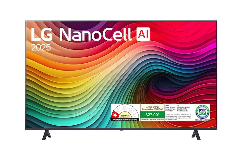 LG 65NANO80T6A NanoCell front view