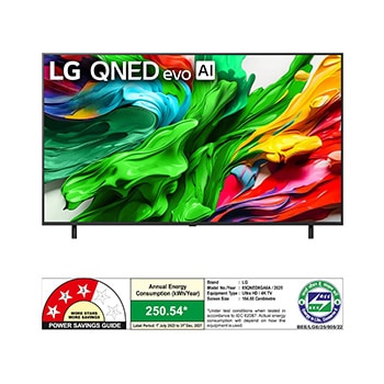 Rear view of LG QNED evo QNED85 TV