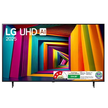 LG 75UT90406LB 4K UHD TVs front view