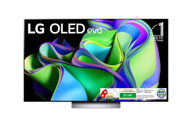 LG OLED55C3PSA OLED evo front view