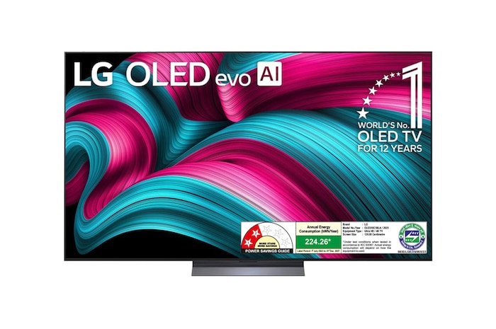 LG oled55c56la OLED evo front view