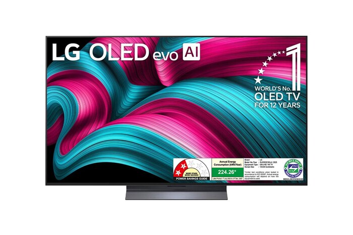 LG OLED55C5XLA OLED evo front view