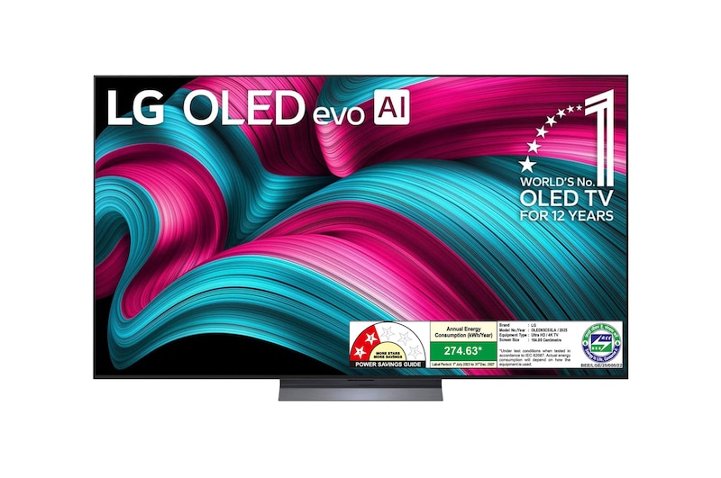 LG OLED65C5XLA OLED evo front view
