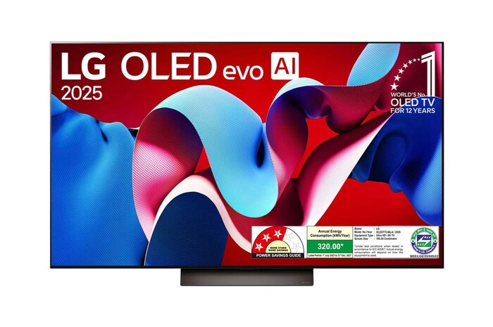 LG OLED77C46LA OLED front view