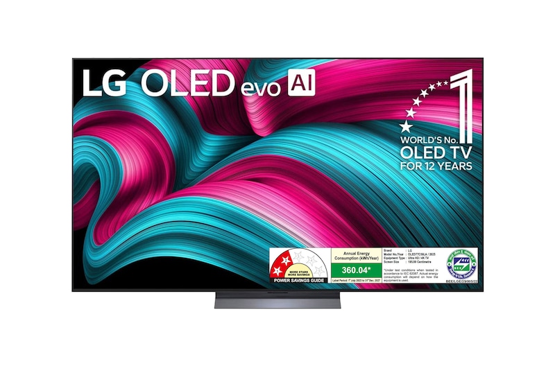 LG OLED77C56LA OLED evo front view