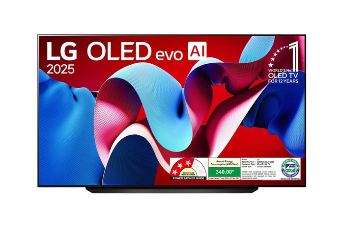 LG OLED83C46LA OLED front view