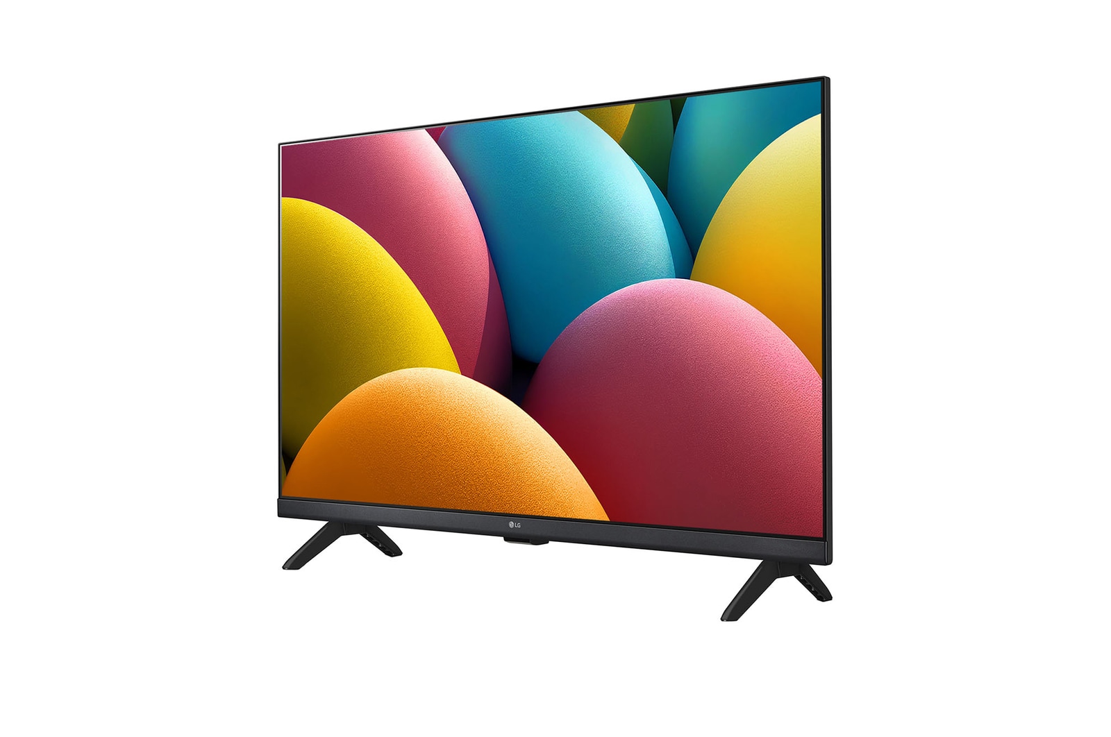 Slightly-angled left-facing side view of LG HD TV, LR60