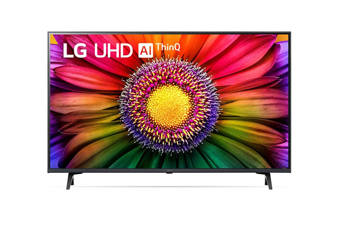 LG 43UR8020PSB 4K UHD TVs front view