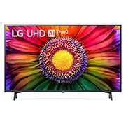 LG 43UR8040PSB 4k uhd tvs front view