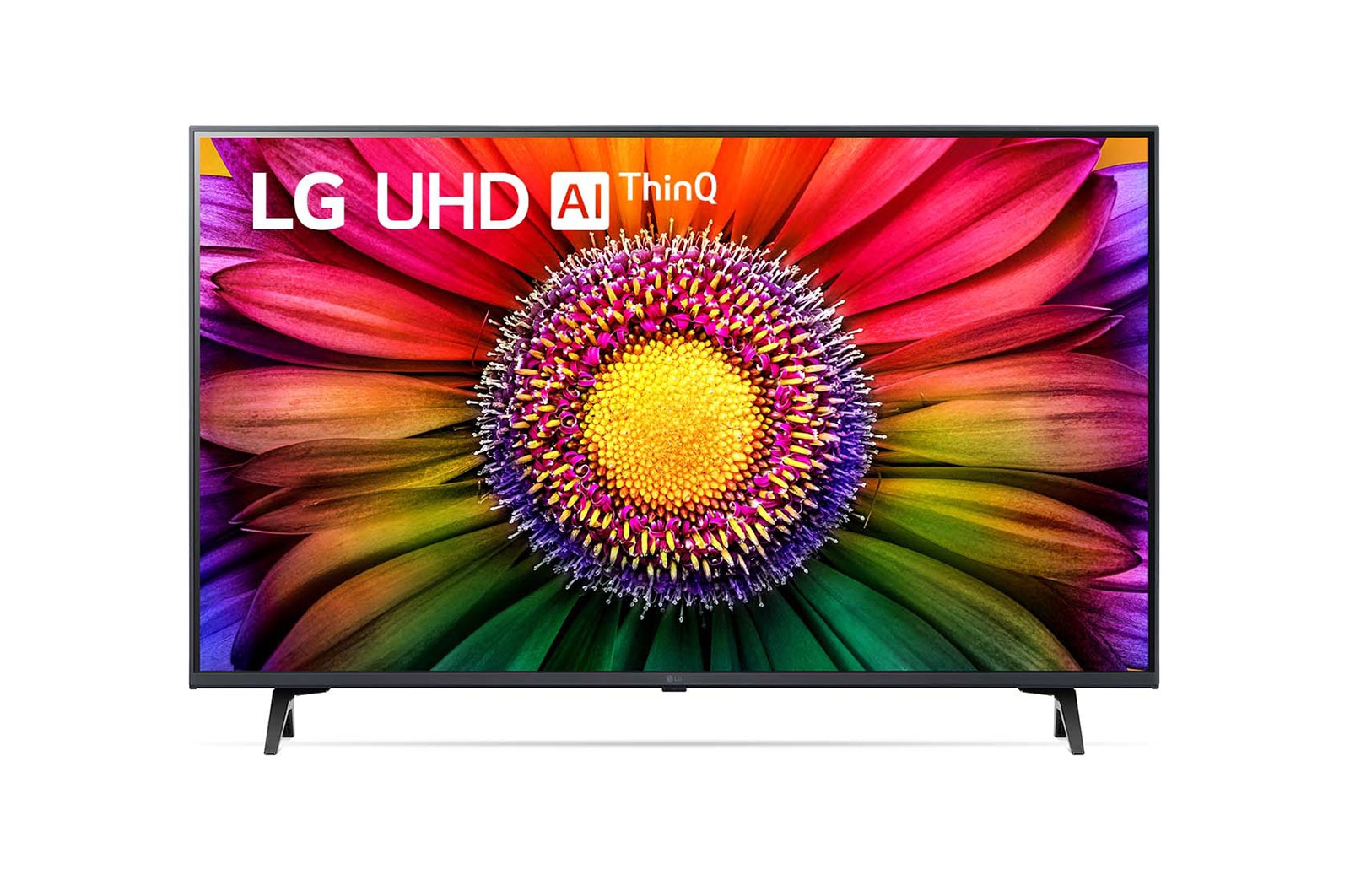 LG 43UR8050PSB 4k uhd tvs front view
