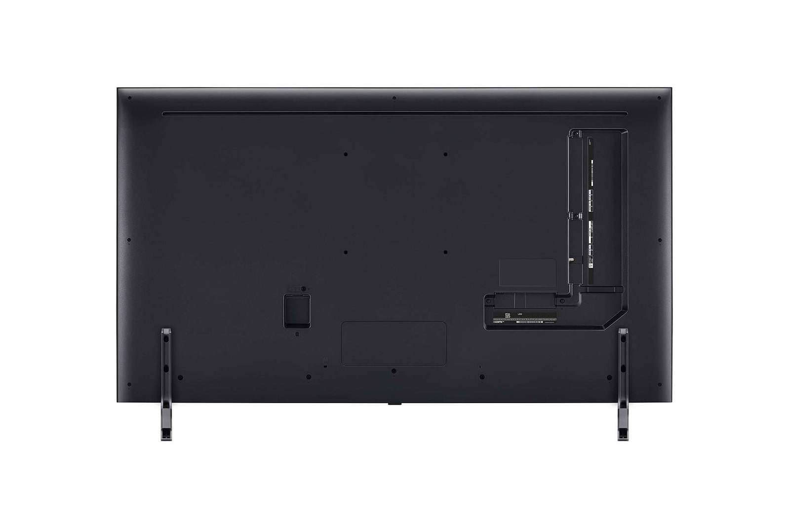 Rear view of LG QNED TV, QNED80