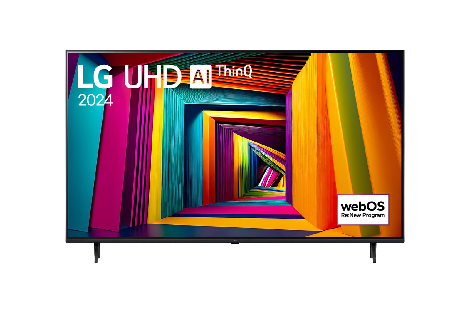 LG 50UT90406LB 4k uhd tvs front view