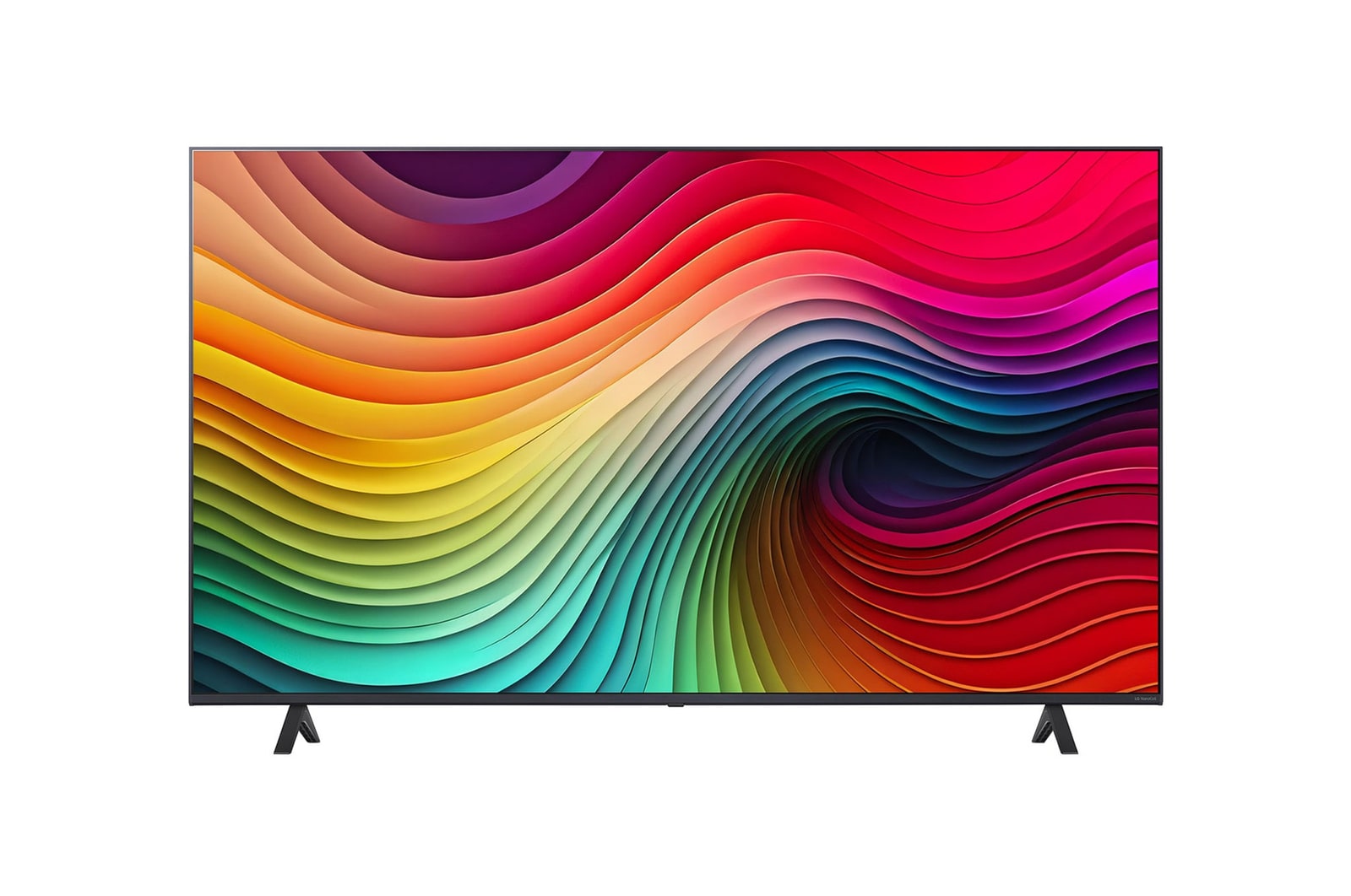 Front view of LG NanoCell TV, NANO80