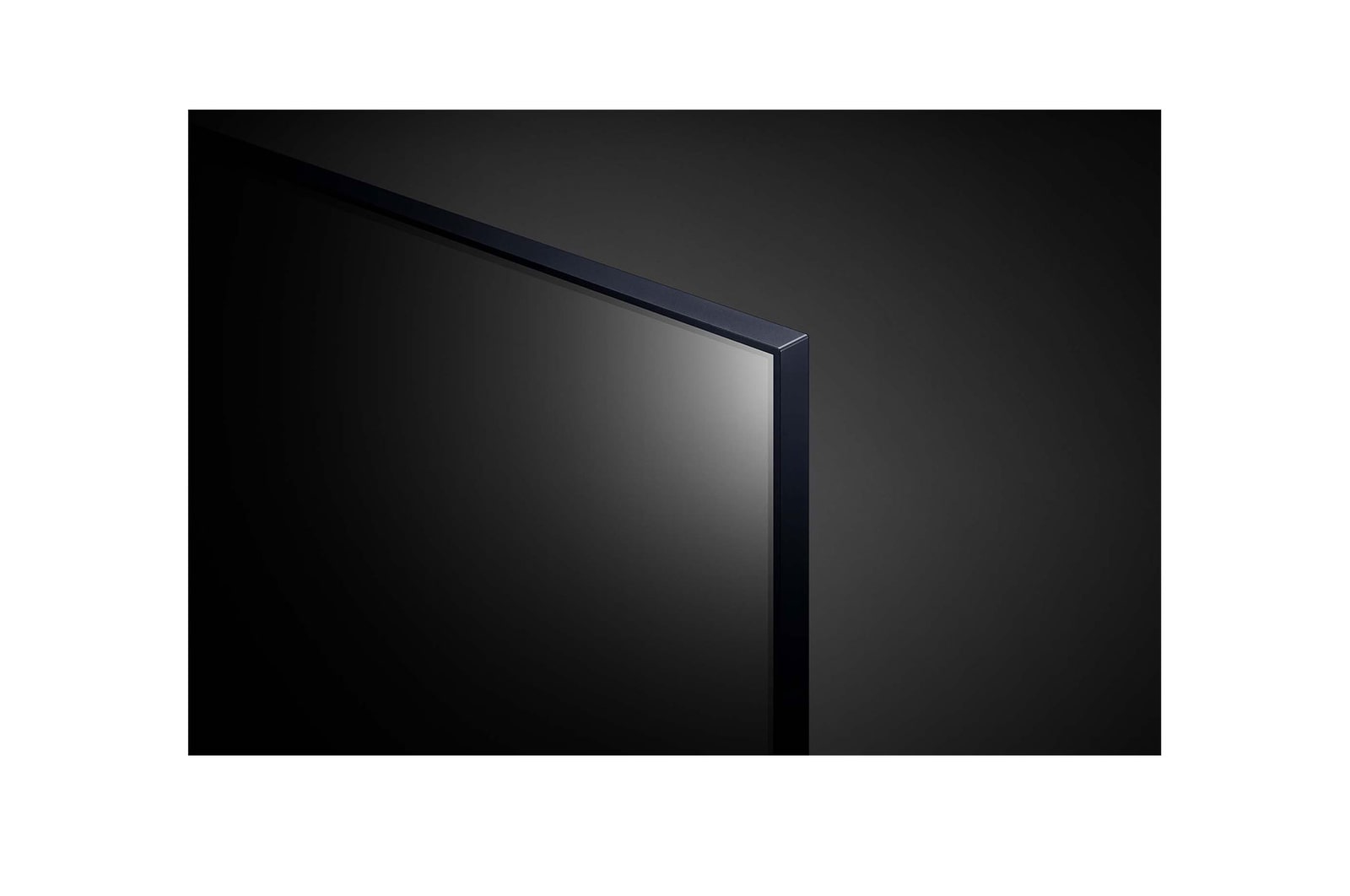 Close-up of the top edge of LG NanoCell TV, NANO80