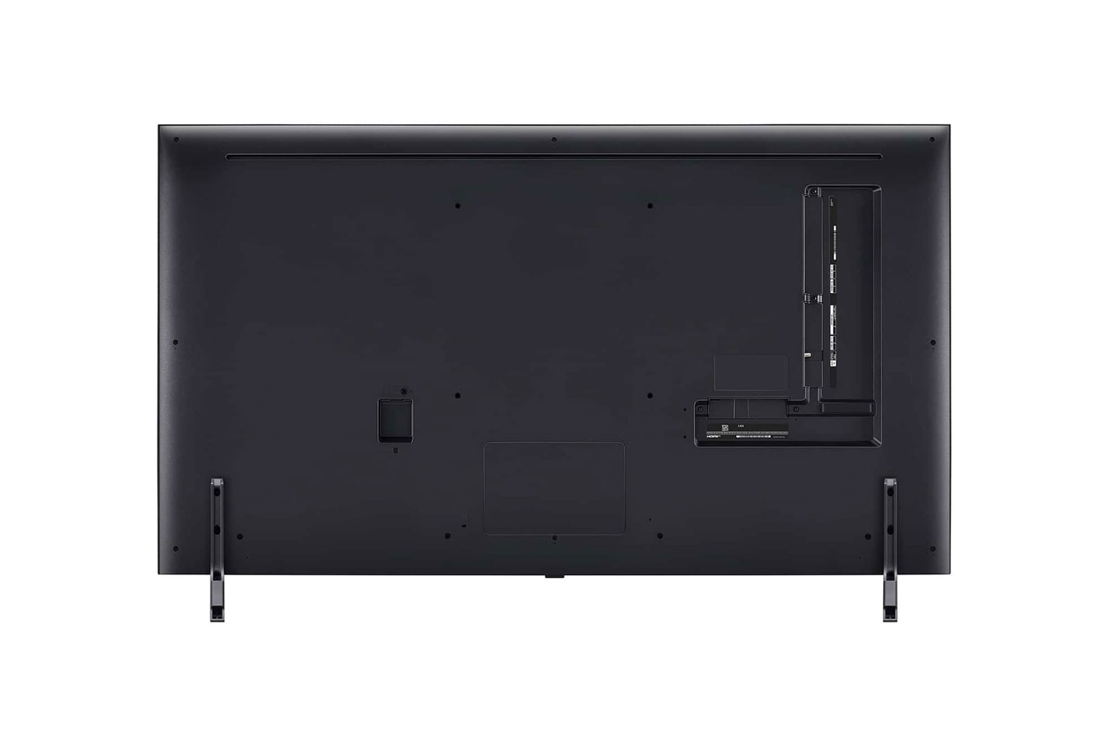 Rear view of LG QNED TV, QNED80