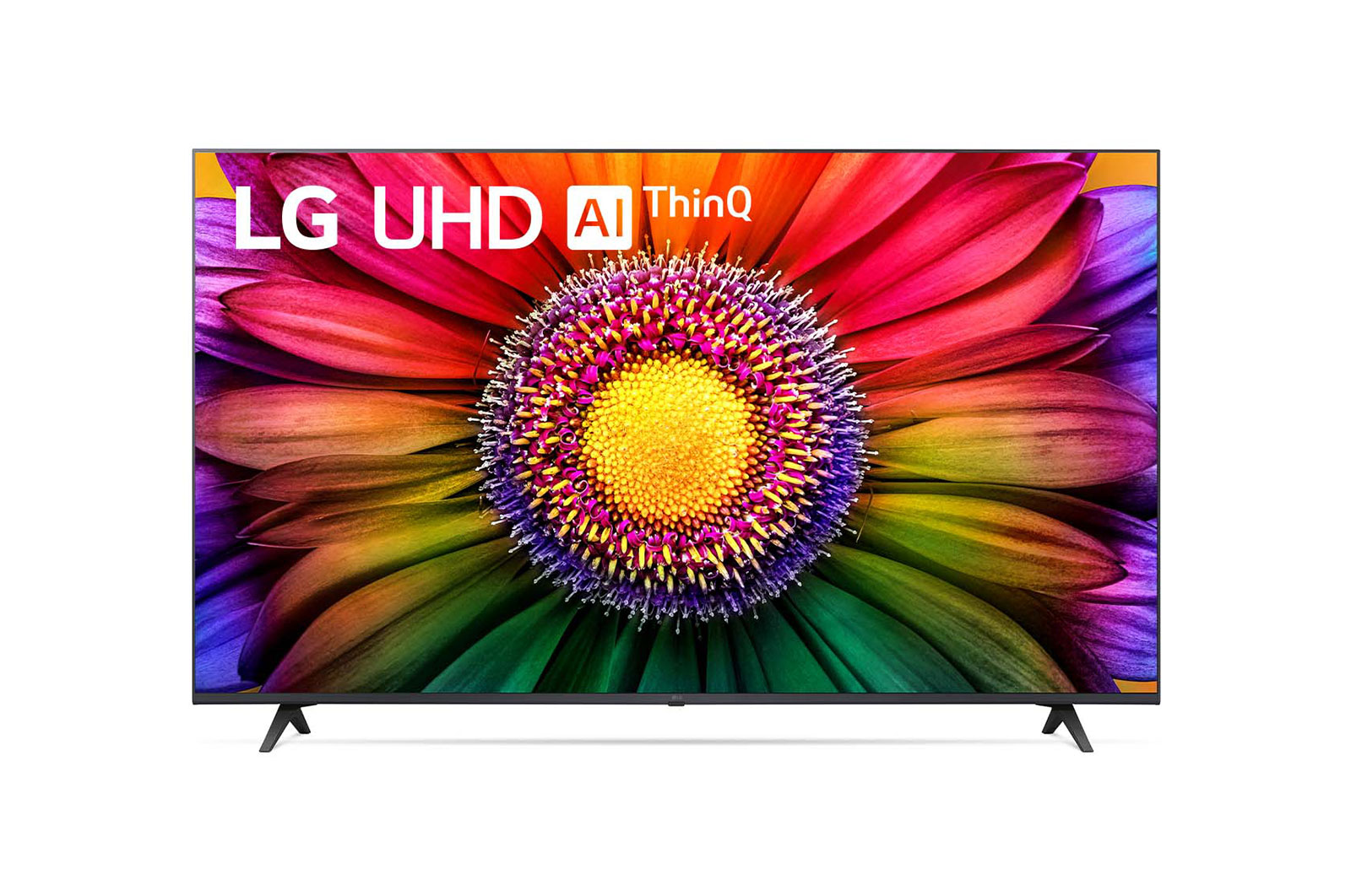 Front view of LG UHD TV UR80 55 (139cm) 4K Smart TV | WebOS | ThinQ AI | 4K Upscaling 55UR8040PSB