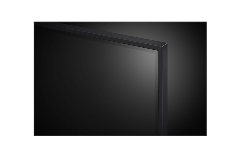 Close-up of the top edge of LG UHD TV, UT90