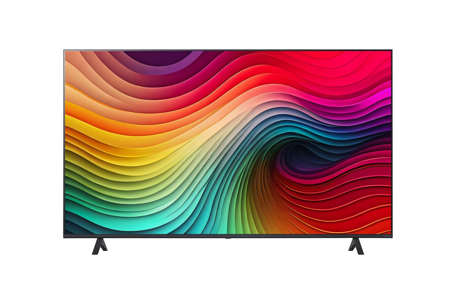 Front view of LG NanoCell TV, NANO80